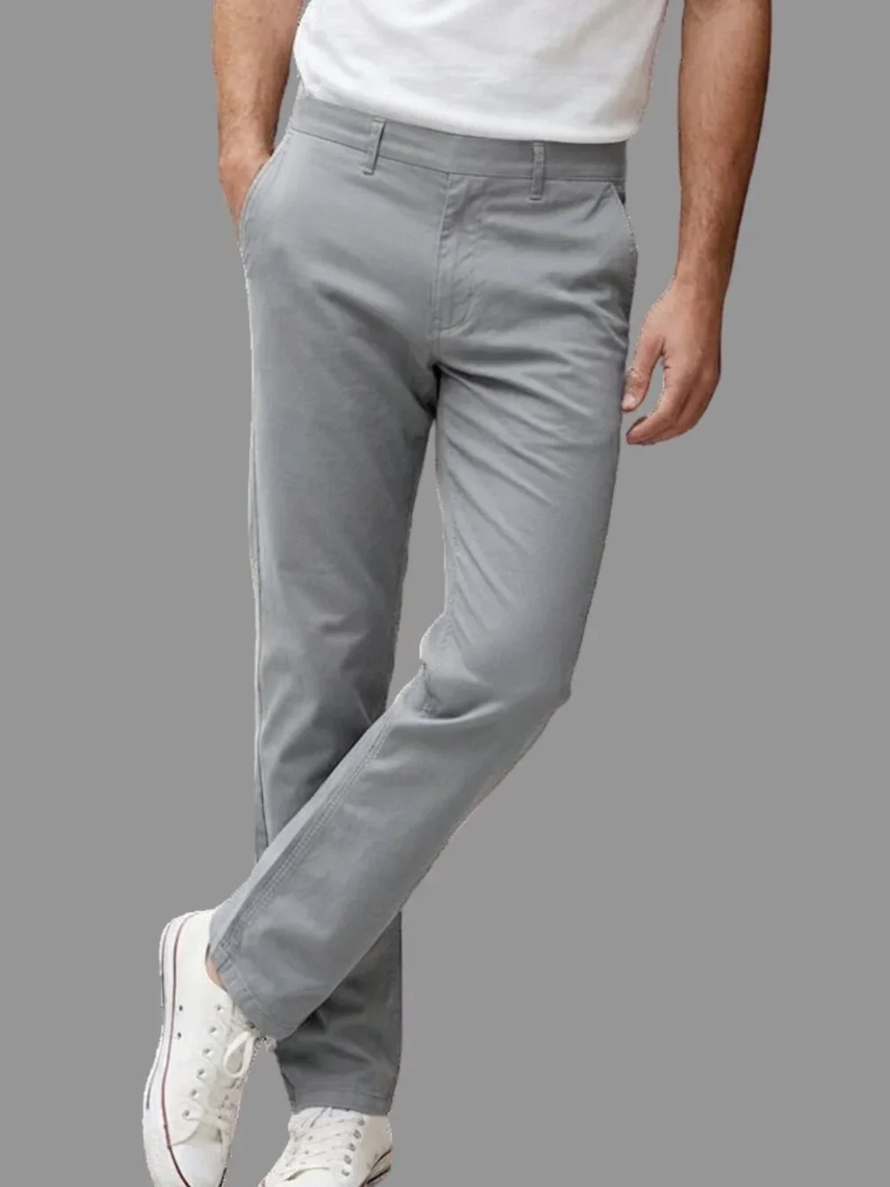 Slate & Stone Men's Pale Blue/Gray Chinos (Khakis) Size 34 x 34 Straight Leg
